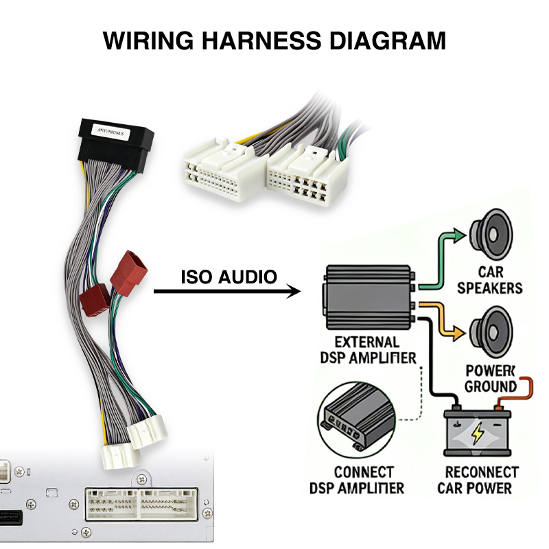 DSP Amplifier T-Harness Cable  - огляд і ціна Audio Jumper Wire