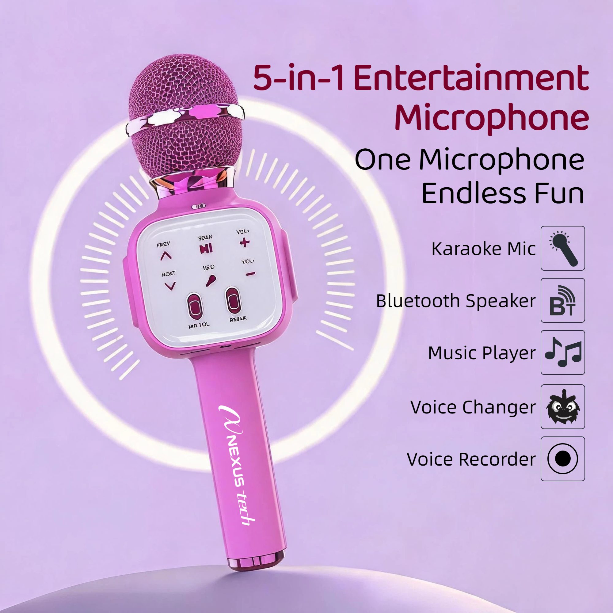 Wireless Bluetooth 5.2 Karaoke - огляд і ціна Condenser Microphone Kit