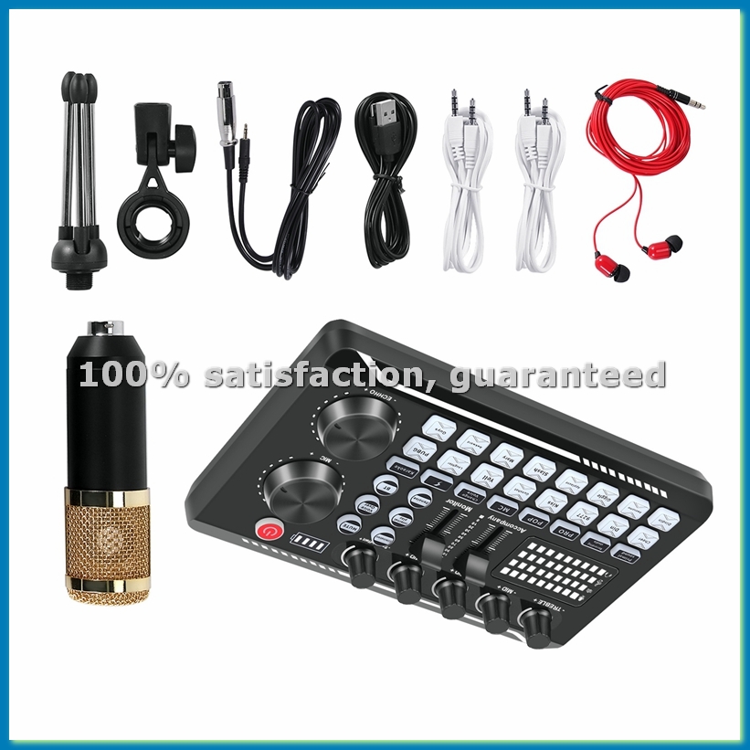 F998 Sound Card Kit,BM-800 Mic - огляд і ціна Condenser Microphone Kit